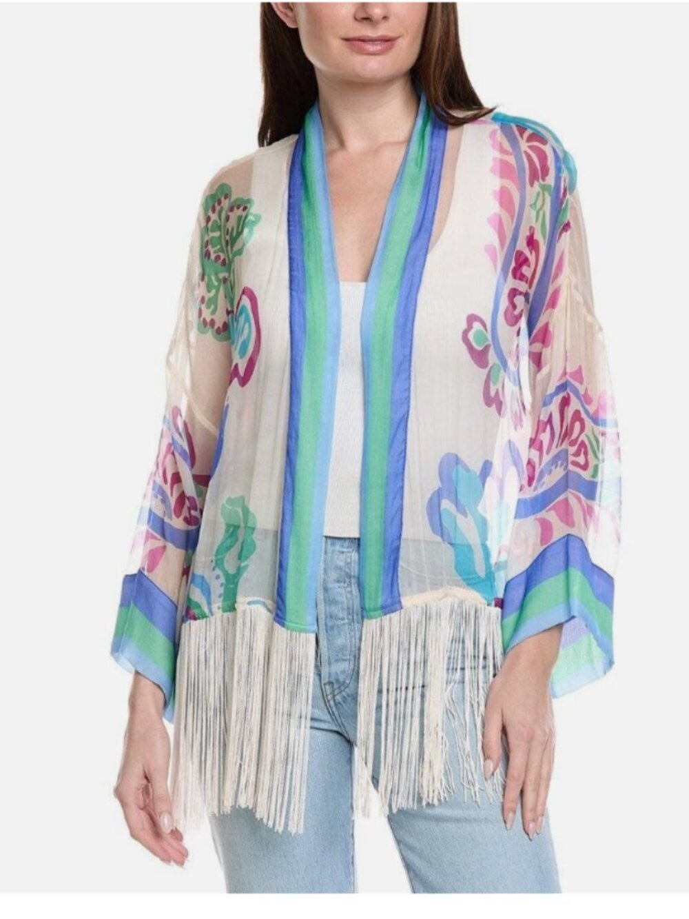 Johnny Was Sunset Fringe Kimono in Jonis Dream
